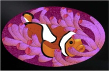 Stained Glass Pattern Clown Fish